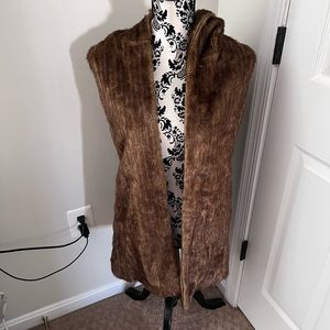 Kristen Blake Faux Fur Hooded Vest